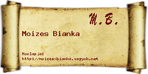 Moizes Bianka névjegykártya